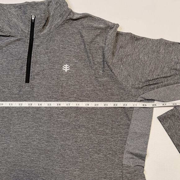 Coolibar Pullover Womens 2XL Gray Dev Fitness 1/4 Zip UPF 50+ Sun Protection - Picture 9 of 11